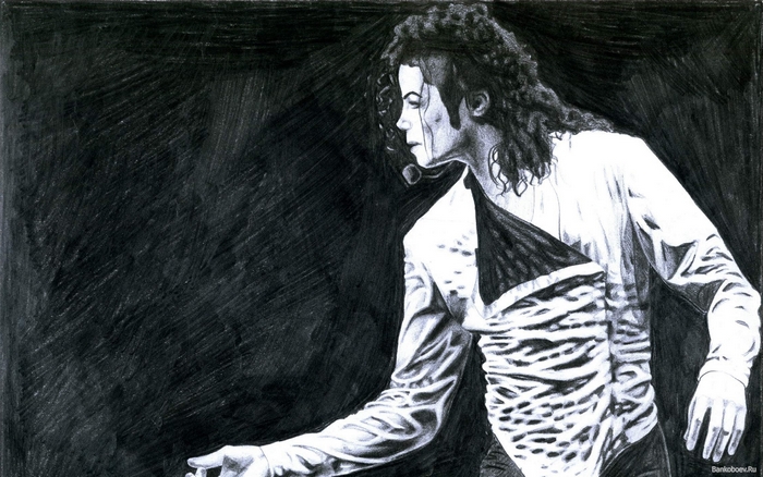 Michael Jackson Performing in Iconic Pose