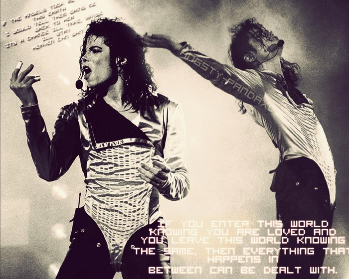 Michael Jackson performing on stage