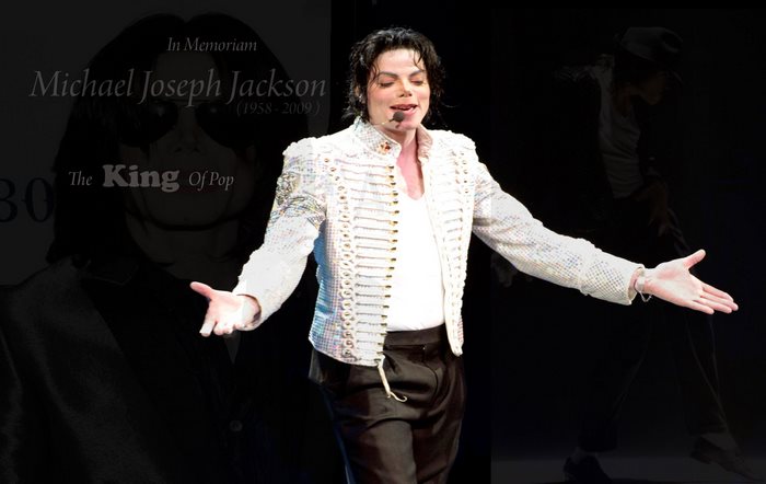 Michael Jackson performing on stage