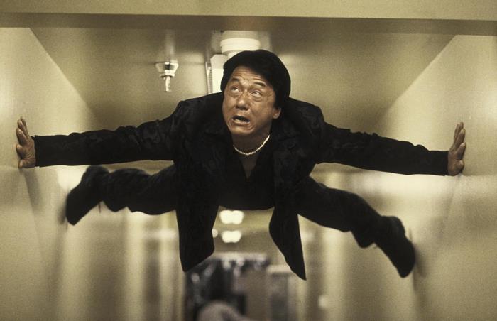 Jackie Chan in a hallway