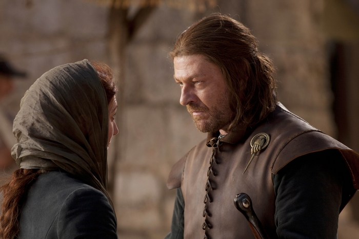 Michelle Fairley and Sean Bean in Game of Thrones