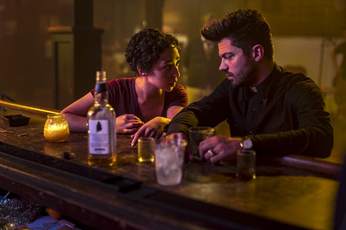 Ruth Negga at a bar