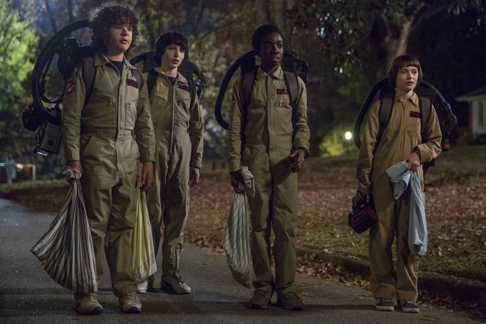 Dustin, Mike, Lucas, and Will from Stranger Things