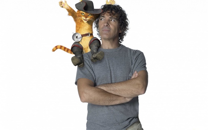 Antonio Banderas with Puss in Boots