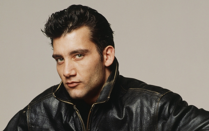 Clive Owen in a leather jacket