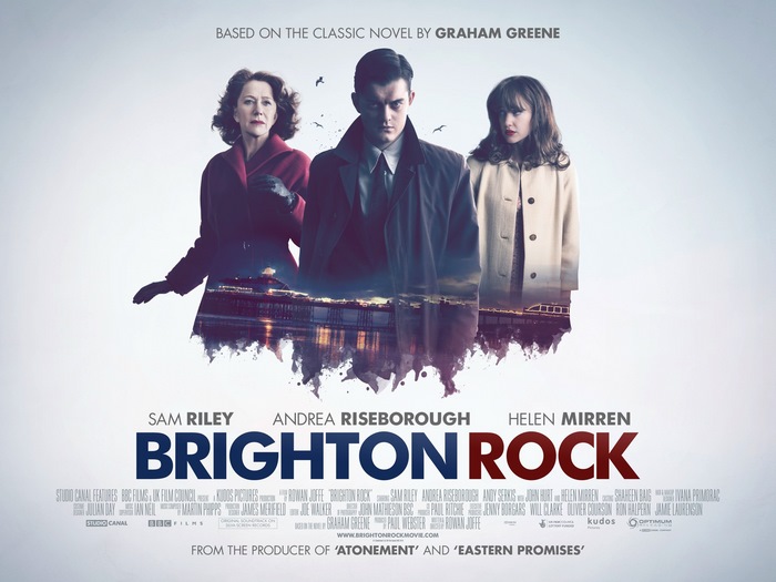 Brighton Rock Movie Poster with Sam Riley, Andrea Riseborough, Helen Mirren