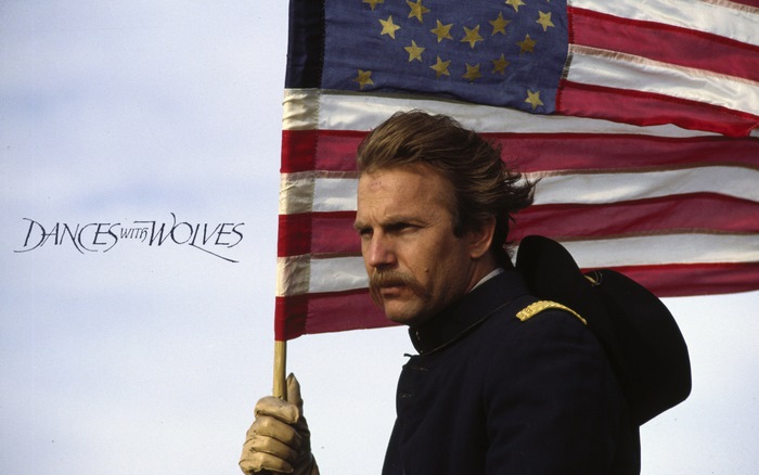 Dances with Wolves movie poster with Kevin Costner