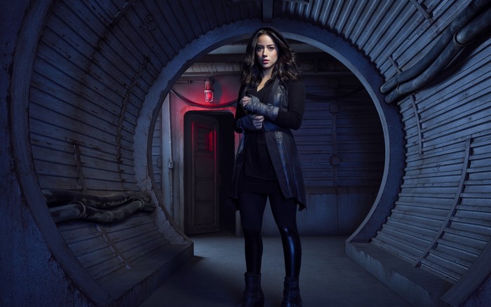Chloe Bennet in a Sci-Fi Corridor
