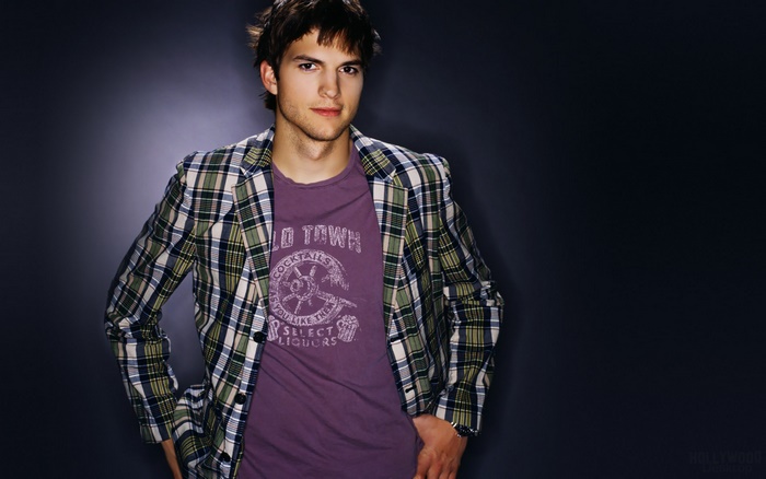Ashton Kutcher in Plaid Blazer