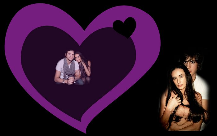 Ashton Kutcher and Demi Moore