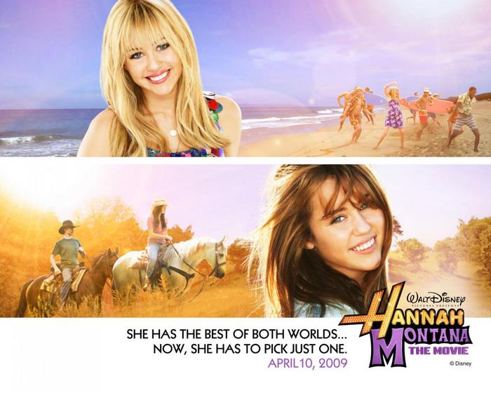 Hannah Montana: The Movie poster with Miley Cyrus