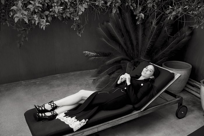 Olivia Munn on a Chaise Lounge