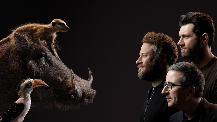 The Lion King Pumbaa, Timon, and Seth Rogen