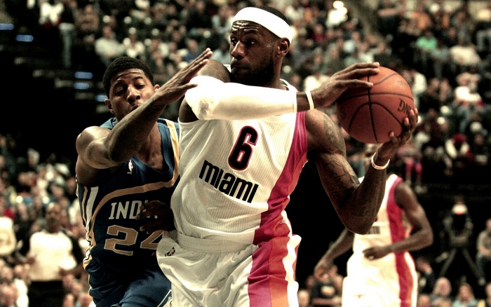 LeBron James playing basketball