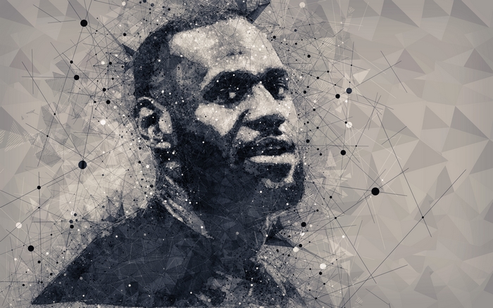 LeBron James abstract portrait