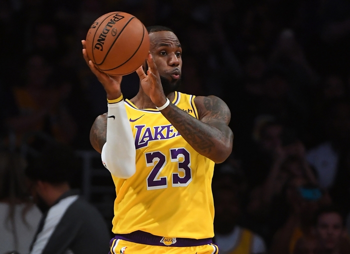 LeBron James of the Los Angeles Lakers