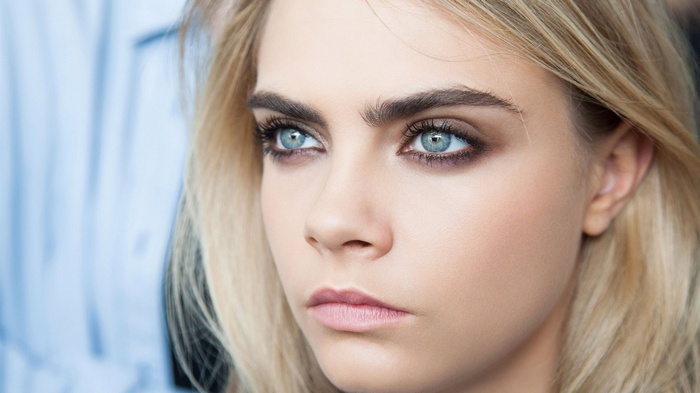 Cara Delevingne close-up portrait