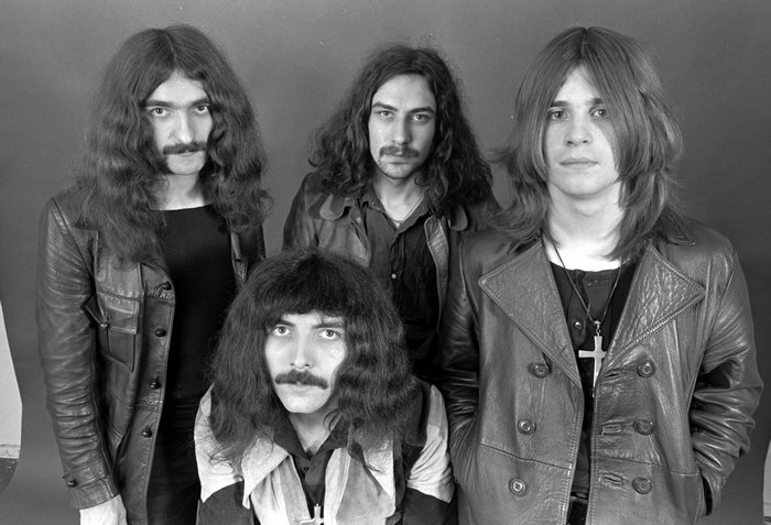 Black Sabbath band members posing