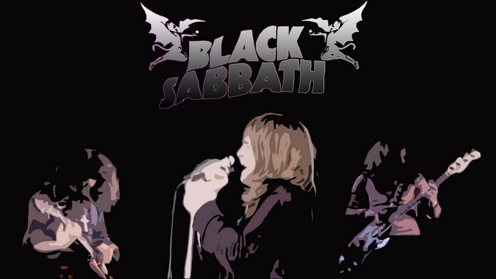 Black Sabbath band members performing