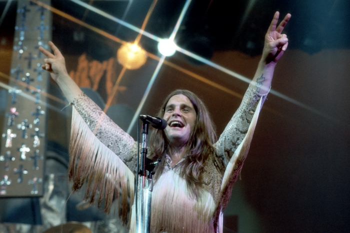 Ozzy Osbourne performing on stage