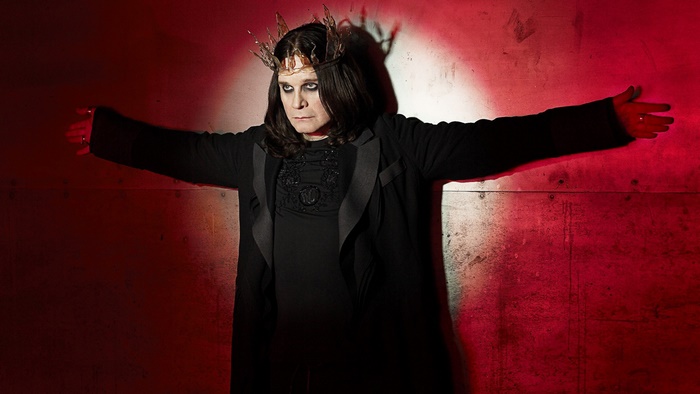 Ozzy Osbourne wearing a crown