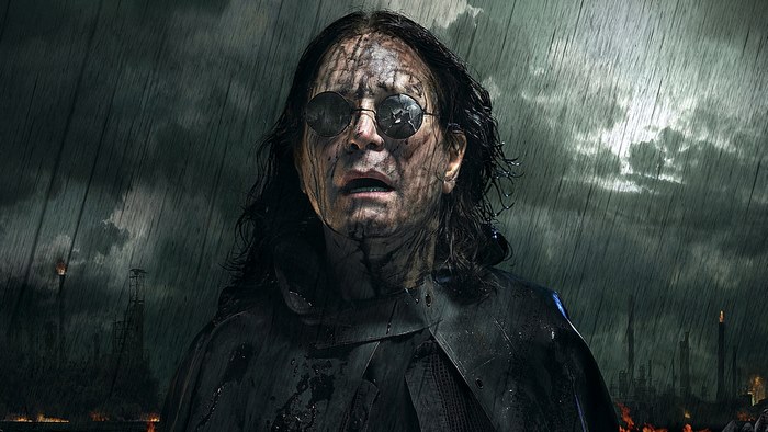 Ozzy Osbourne in the rain