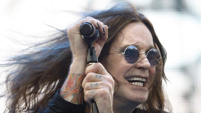 Ozzy Osbourne performing on stage