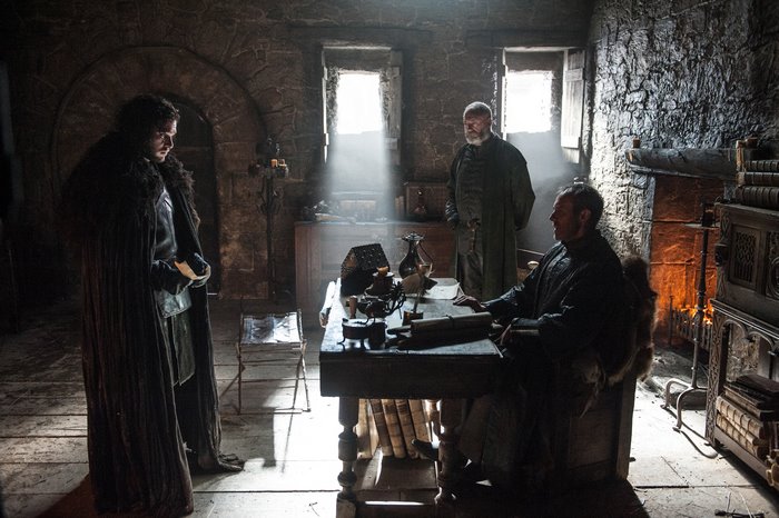 Jon Snow and Stannis Baratheon in Game of Thrones
