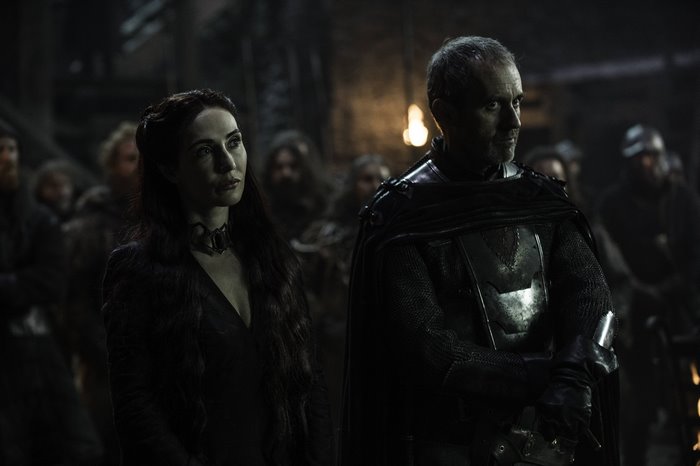 Melisandre and Stannis Baratheon from Game of Thrones