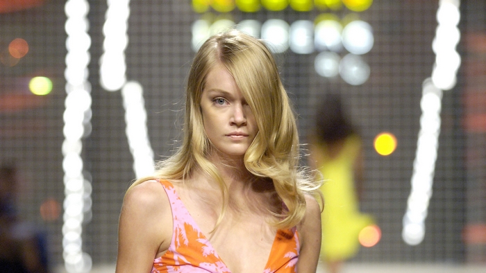 Lindsay Ellingson on a runway