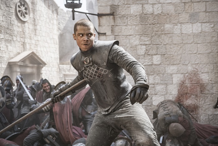 Grey Worm from Game of Thrones in battle