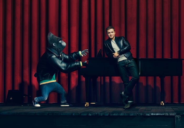 Johnny the Gorilla and Taron Egerton from Sing