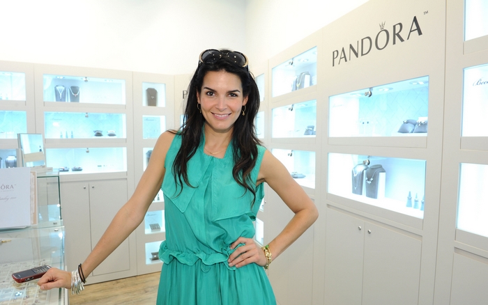 Angie Harmon in Pandora store