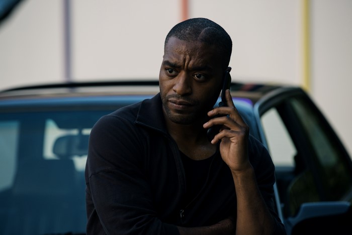 Chiwetel Ejiofor on a phone call