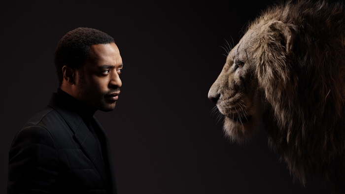 Chiwetel Ejiofor and a lion