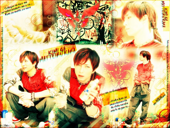Gackt Camui collage with Japanese text
