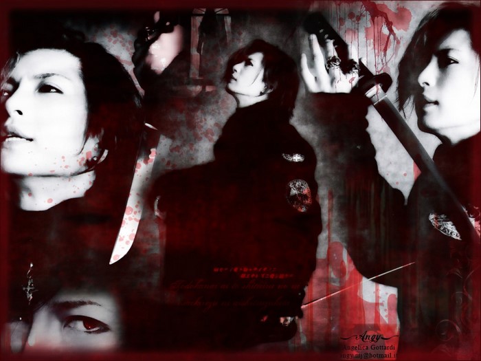 Gackt Camui with Katana and Blood Splatter