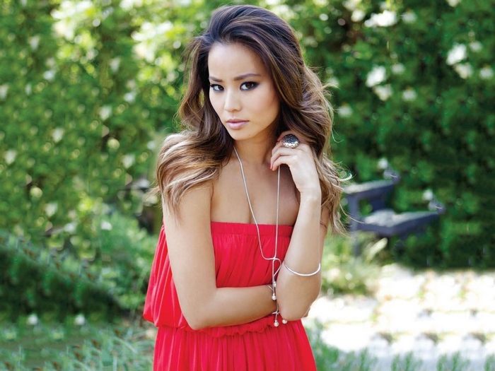 Jamie Chung in Red Dress