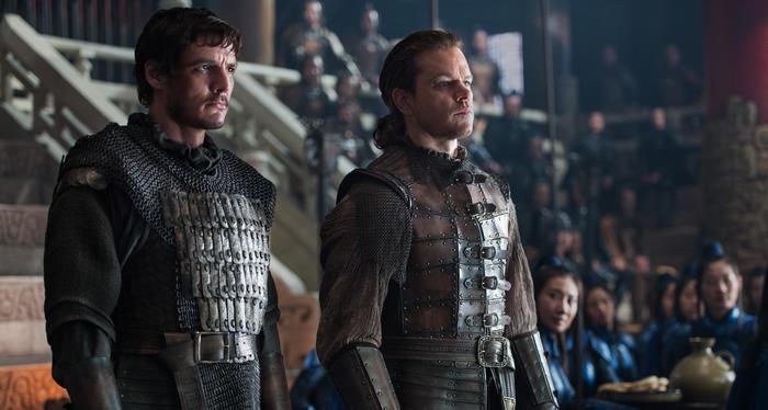 Pedro Pascal and Matt Damon in The Great Wall