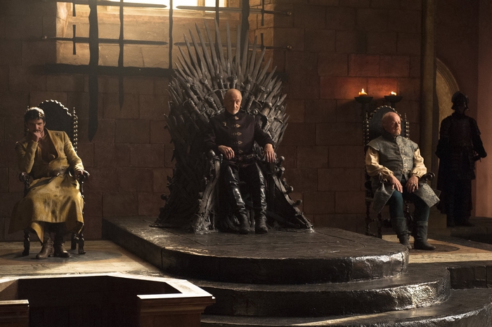Oberyn Martell and Ellaria Sand in the throne room