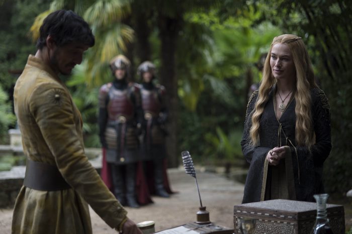 Oberyn Martell and Cersei Lannister from Game of Thrones