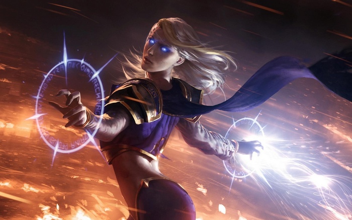 Jaina Proudmo casting a spell