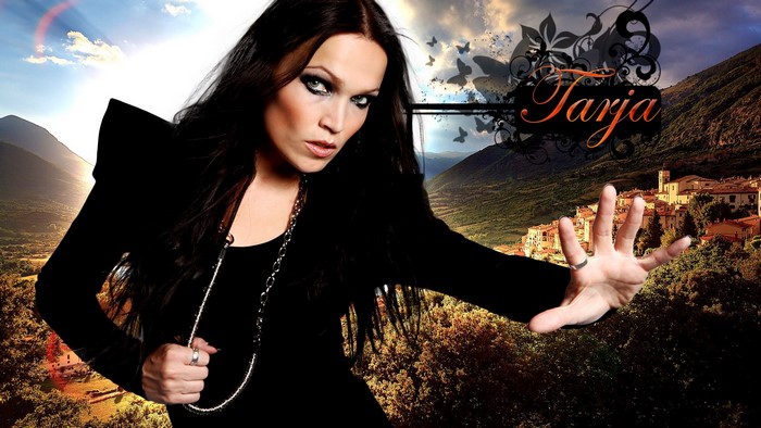 Tarja Turunen with Italian Village Background