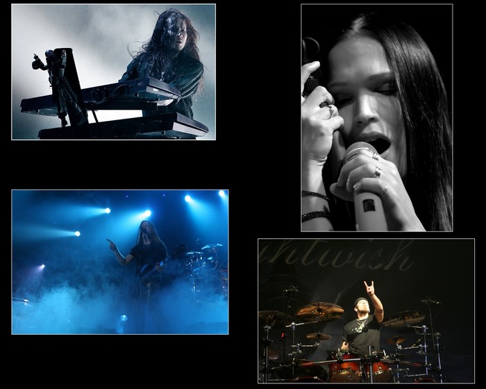 Nightwish band members performing live