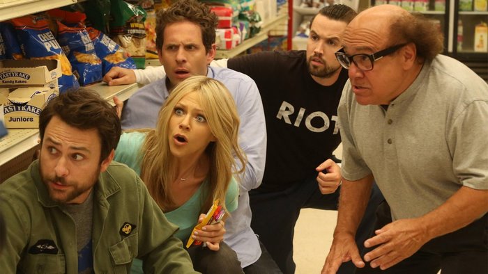 Rob McElhenney and cast of It's Always Sunny in Philadelphia