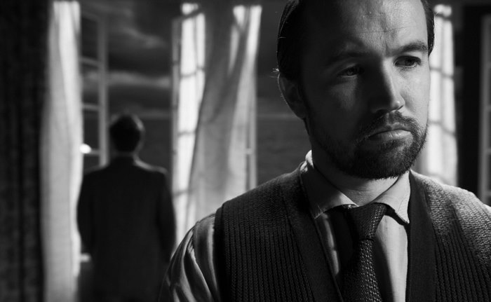 Rob McElhenney in black and white