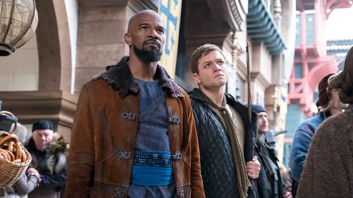 Jamie Foxx and Taron Egerton in Robin Hood