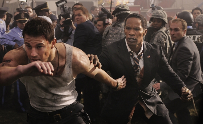 Jamie Foxx and Channing Tatum in White House Down