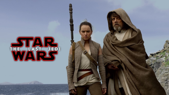 Rey and Luke Skywalker from Star Wars: The Last Jedi