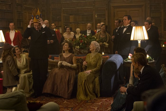 Matt Smith in a crown at a gathering
